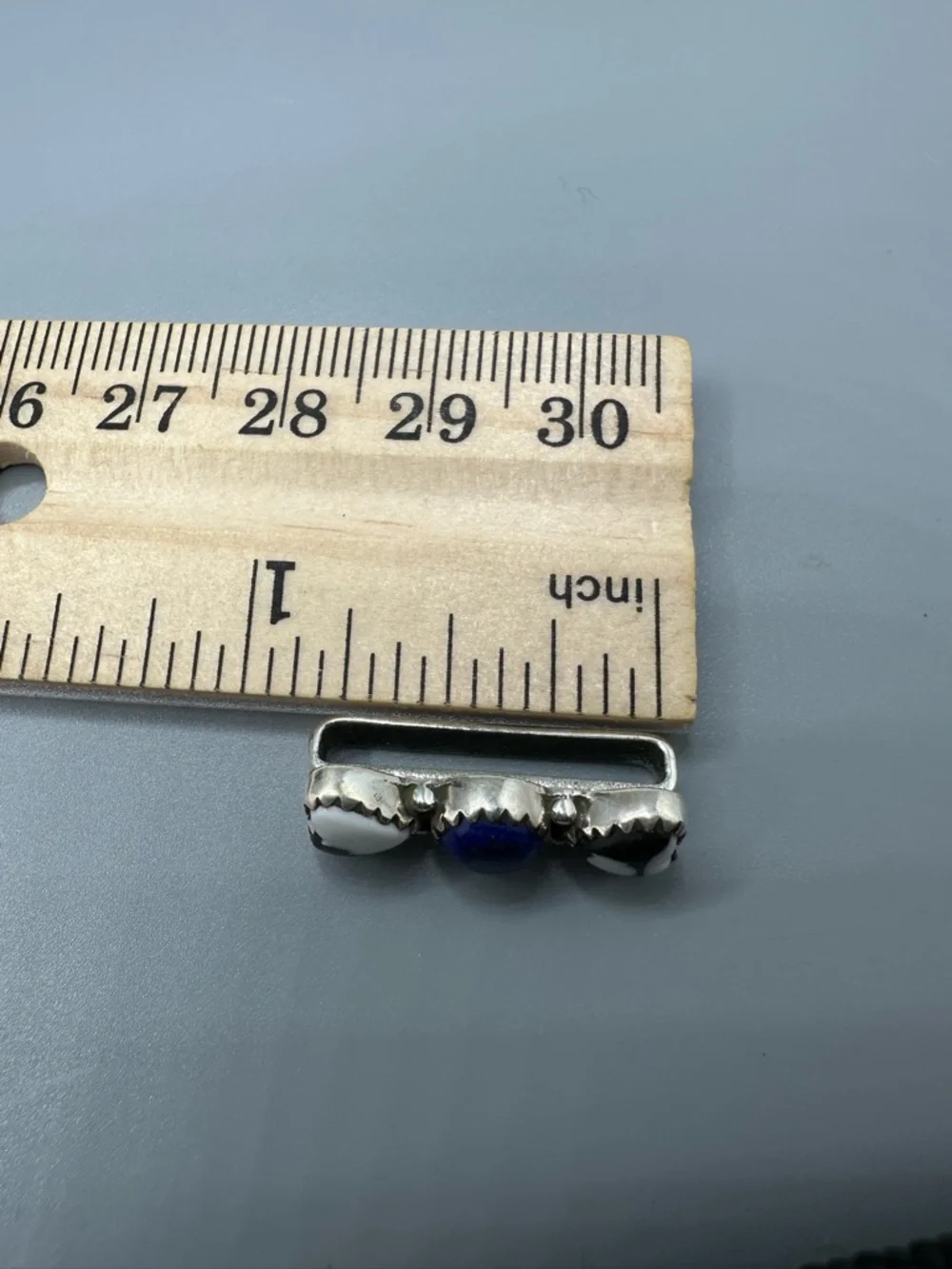 ⌚White Buffalo Lapis Lazuli Sterling Silver 925 Watch Band Charm Handmade Heart